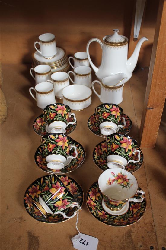 2 Royal Albert tea sets  (Athens pattern)  (Prairie Lily pattern)